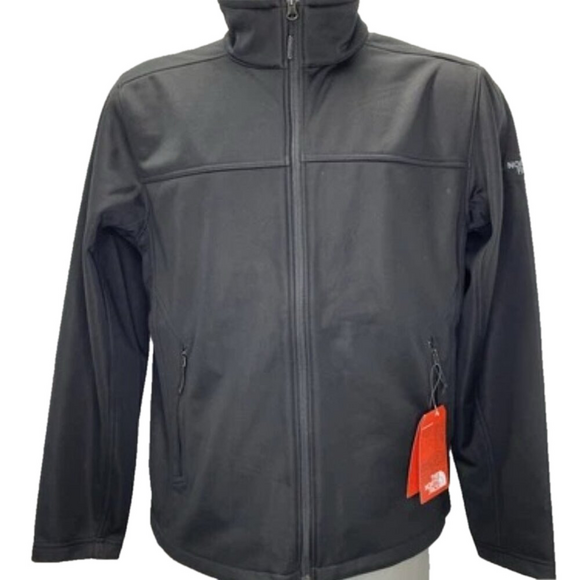 NEW THE NORTH FACE Mens Jacket Black Size L Ridgewall Soft Shell Full Zip